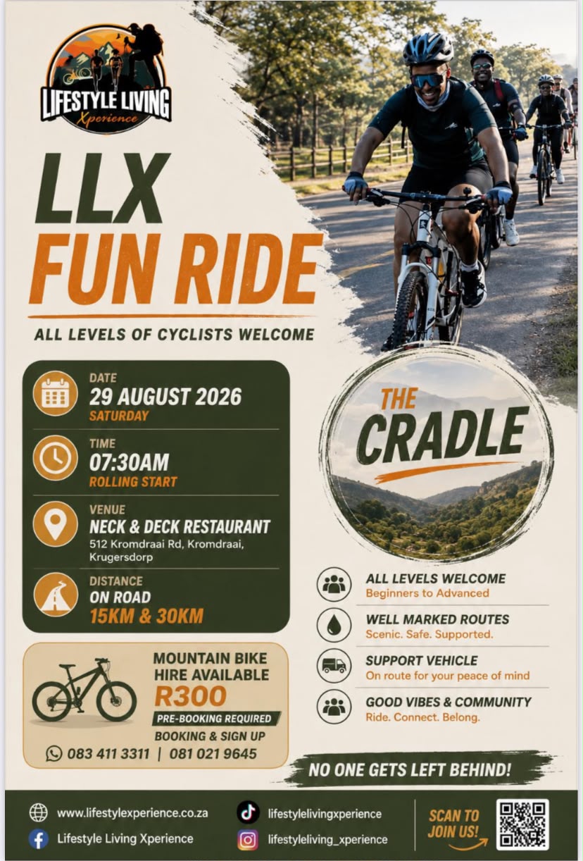 LLX Fun Ride at The Cradle on 29 August 2026 flyer